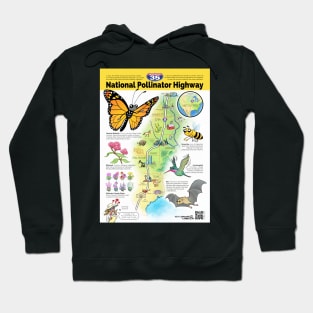 US National Pollinator Highway Map - I-35 Hoodie